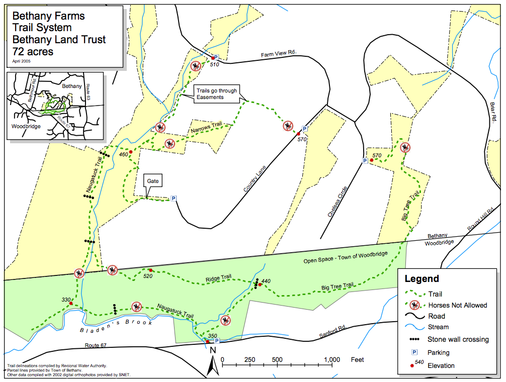 Bethany Farms Trail Map