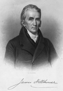Etching of Connecticut lawyer, politician and businessman James Hillhouse, executed by the American printmaker A.H. Ritchie, circa 1800-1830. Image courtesy of the Manuscripts & Archives Digital Images Database, Yale University, New Haven, Connecticut.