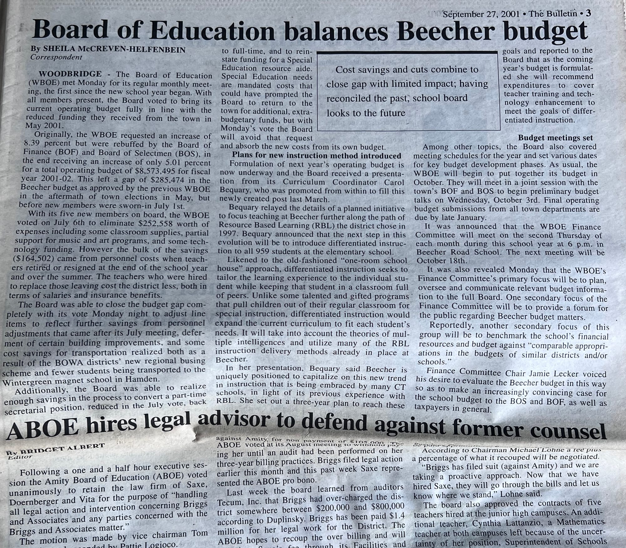 9-27-2001 newspaper