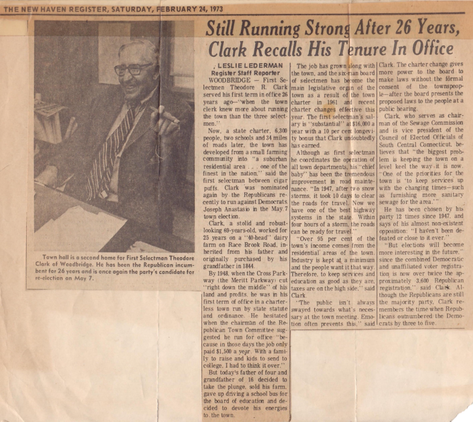 A history-making close election in Woodbridge — in May 1973