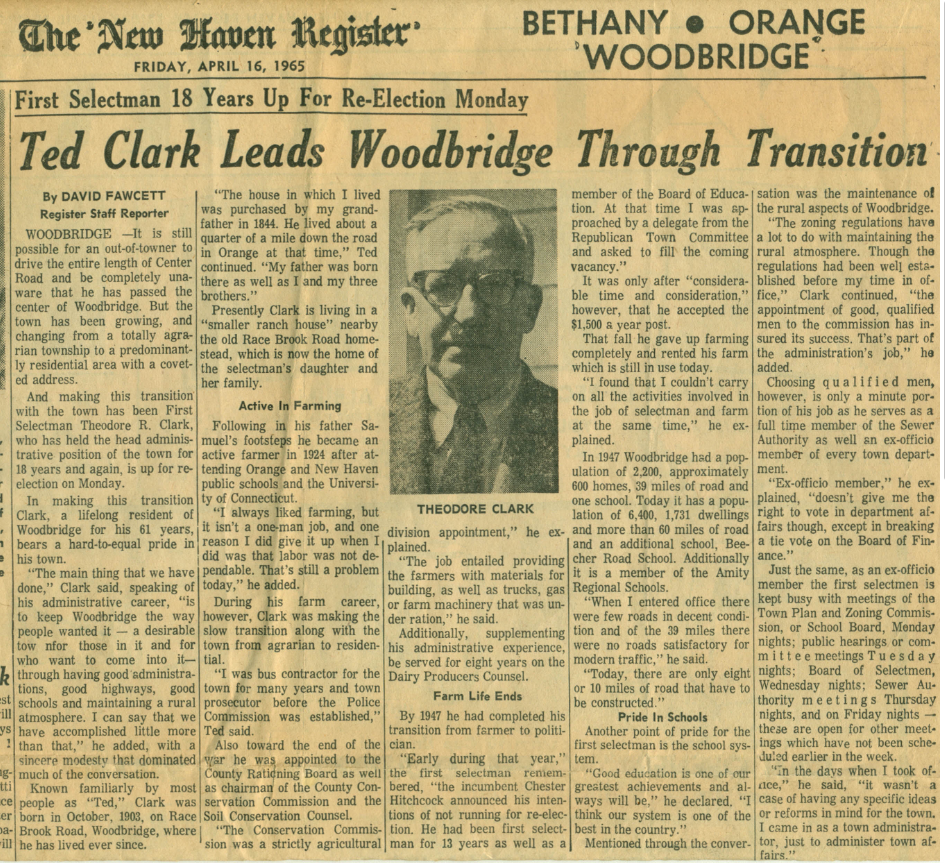 A history-making close election in Woodbridge — in May 1973