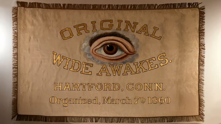 Wide Awakes banner, circa 1860